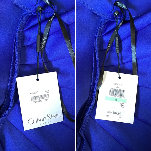 Calvin Klein Sunburst Sheath Dress Size 8 - Picture 5 of 6